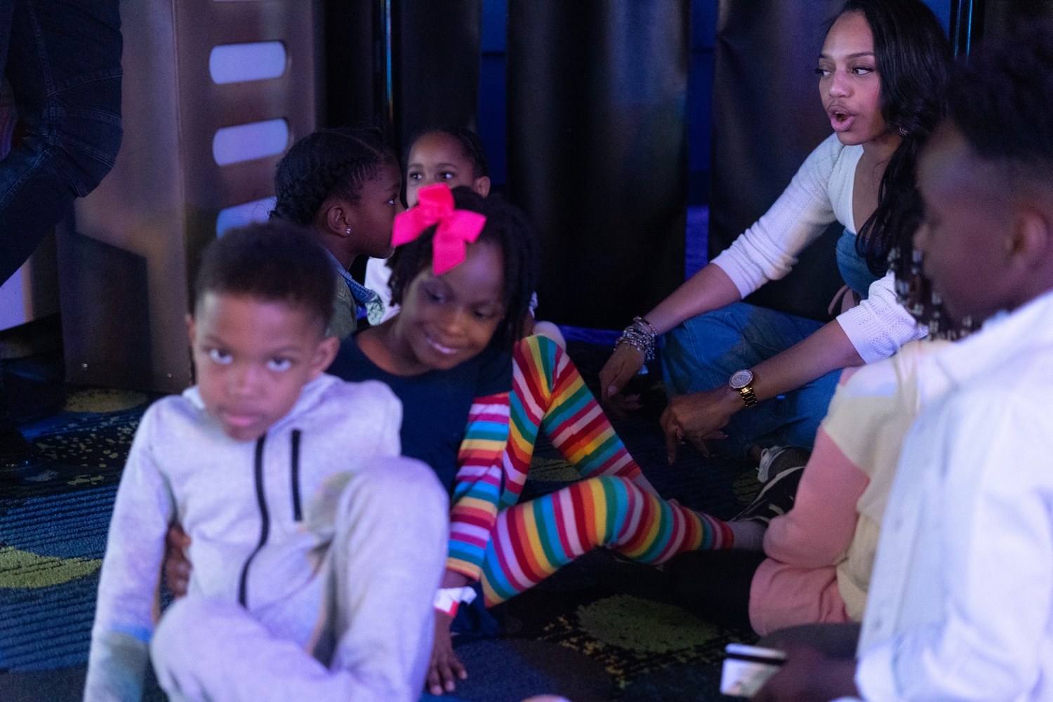 Family gathering with children